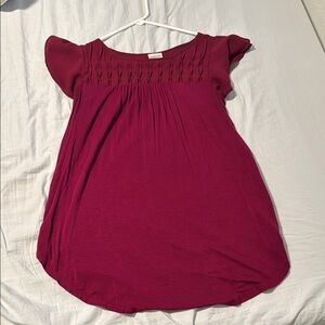 Merona Burgundy Short Sleeve Top